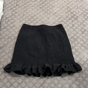 Leith Black Textured Mini Skirt